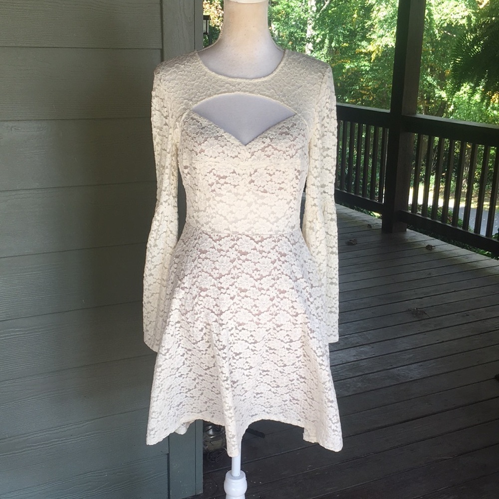 BCBGMAXAZRIA “Medina” Lace Cut Out Dress